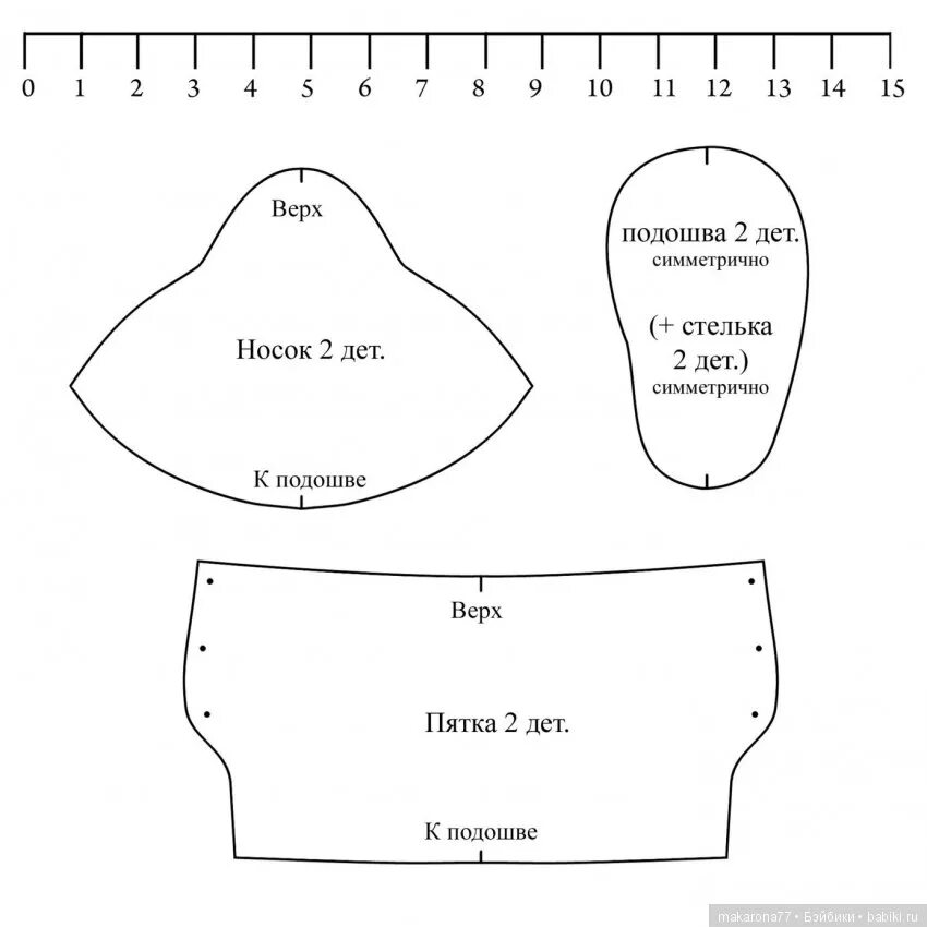 Пулены для куклы выкройка Ботиночки для кукол и игрушек: выкройка и мастер-класс