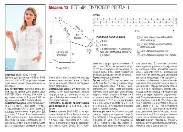 Пуловер женский спицами сверху схемы Ажурная кофточка спицами: схемы и описание реглана с фото и видео