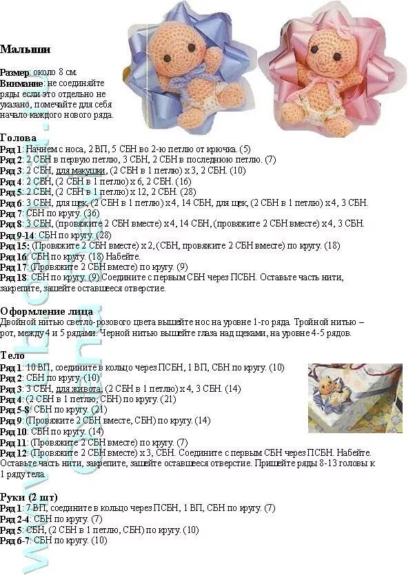 Пупсы связанные крючком схемы и описание Радикал-Фото: Картинка Вязаные подарки, Вязание, Схемы вязания кукол