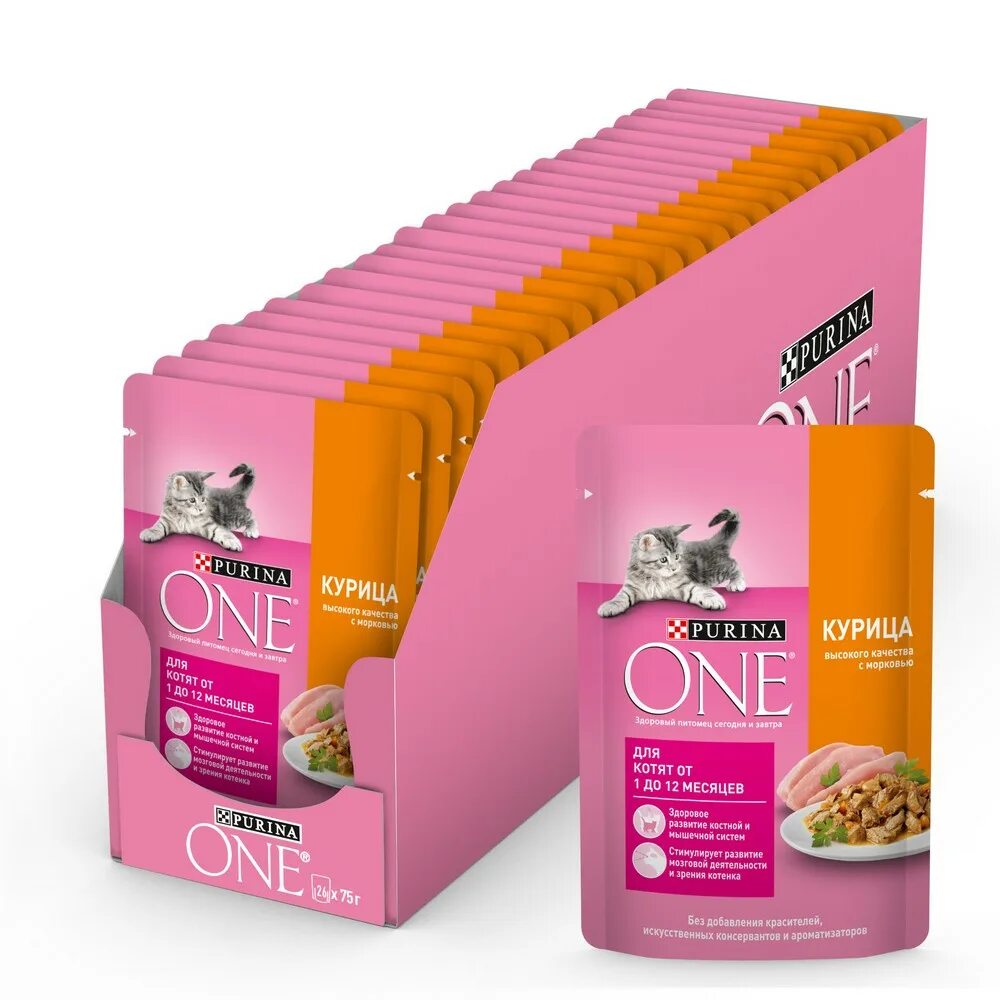 Purina One сухой корм для котят, с высоким содержанием курицы и цельными злаками