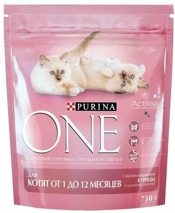 Пурина для котят фото Сухой корм для котят Purina ONE с высоким содержанием курицы и цельными злаками 