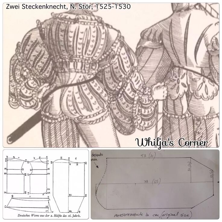 Пурпуэн одежда средневековья выкройка Slashed sleeves for a Landsknecht Renaissance clothing, Sleeves, Medieval clothi