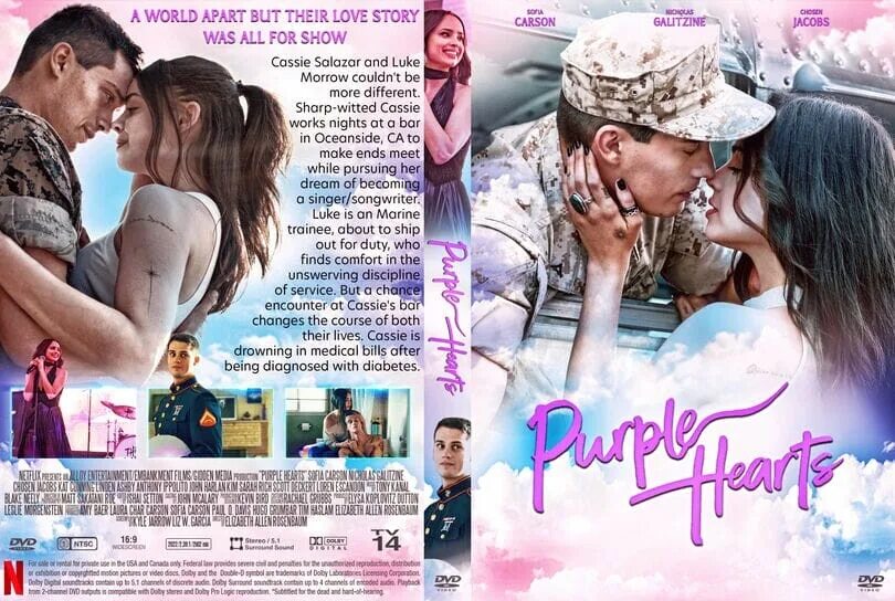 Пурпурные сердца актеры фото cover addict - Custom DVD cover for the new movie Purple Hearts from Netflix