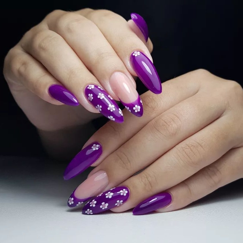 Пурпурный маникюр 2024 фото 63 Purple Manicure Ideas for Acrylic Nails