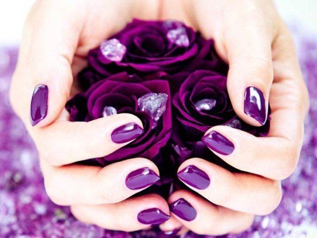 Пурпурный маникюр фото Маникюр Видео уроки Art Simple Nail VK Purple nails, Nails, Hair and nails