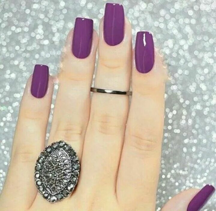 Пурпурный маникюр фото Pin by N R on Manikur Manicure, Manicure and pedicure, Purple nails