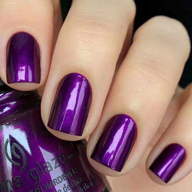 Пурпурный цвет маникюра фото China Glaze Purple Fiction Purple nails, Trendy nails, Purple nail designs