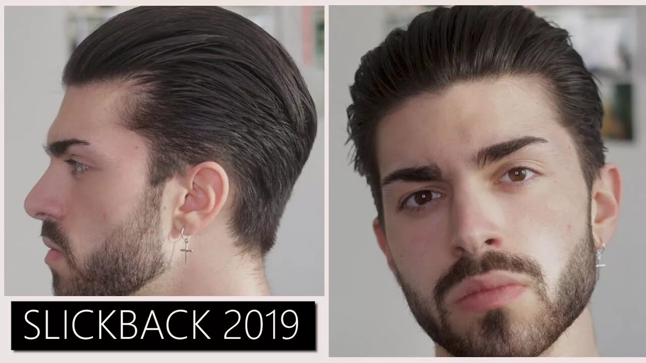 Пуш бэк прическа мужская MEN'S SLICKBACK TUTORIAL - YouTube