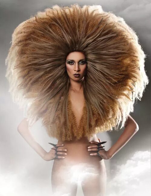 Пушистая прическа She's a lion Big hair, Big hair updo, Bad hair