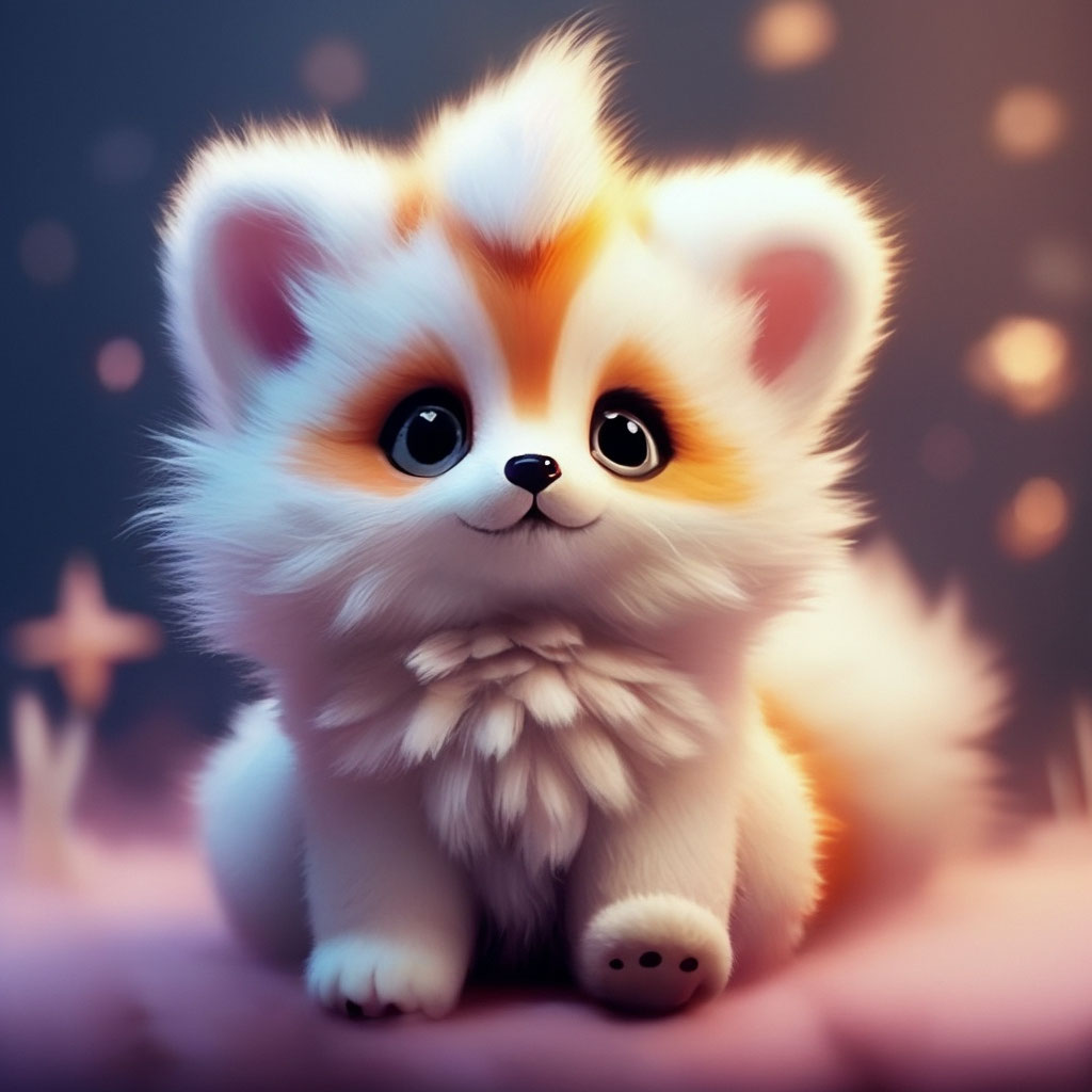 Пушистые животные картинки "Cute fluffy animals" - image created in Shedevrum