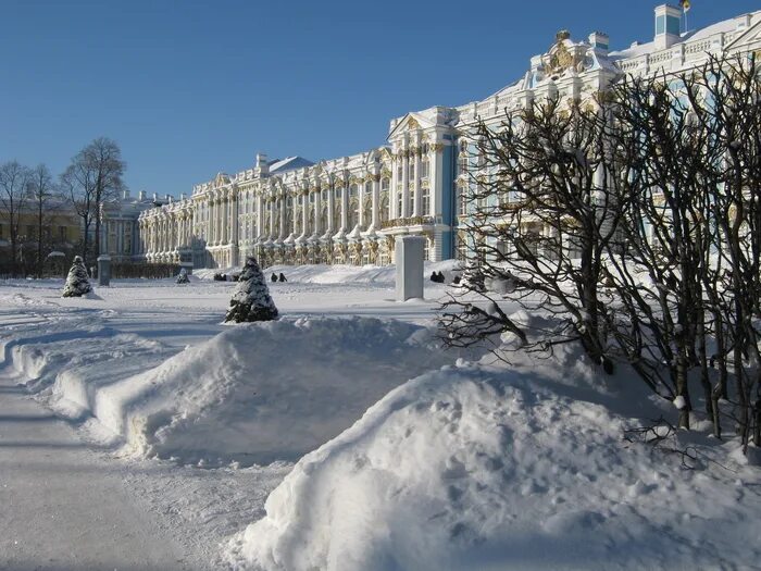 Пушкин зимой фото palazzo di caterina in inverno - Interprete italiano-russo e guida a San Pietrob