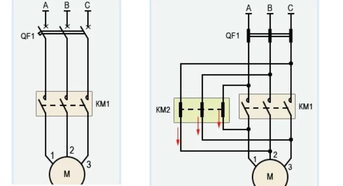 Пускатель подключения трехфазного двигателя схема Реверсивный магнитный пускатель: подключение и запуск, настройка реверса