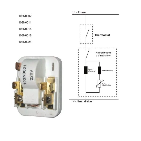 Пусковое реле для холодильника 103n0021 подключение Холодильник индезит неисправности реле стартера - 93 фото