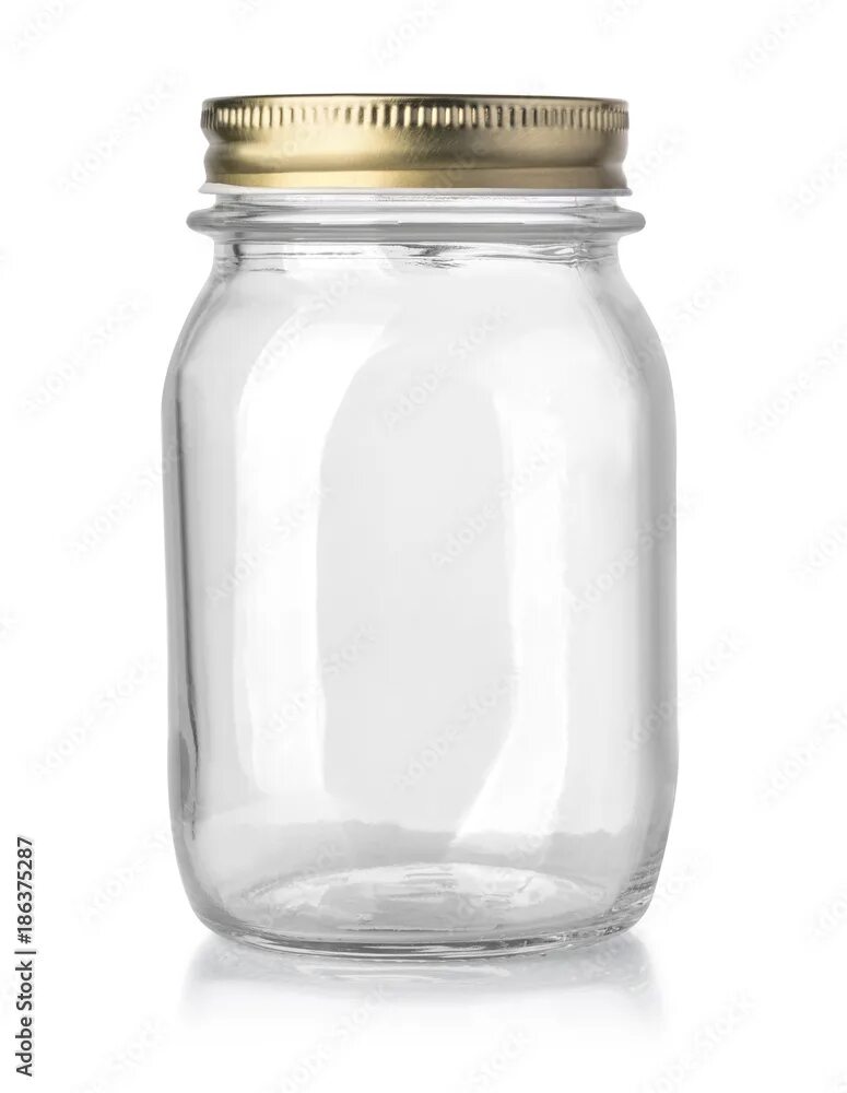 Пустая банка фото empty glass jar isolated фотография Stock Adobe Stock