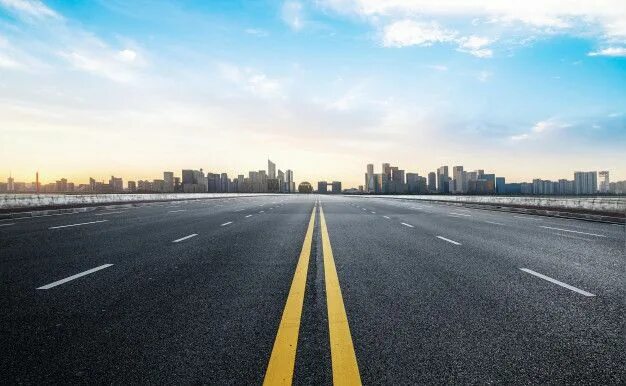 Пустая дорога фото Premium Photo Empty road floor surface with modern city Modern city, Empty road,