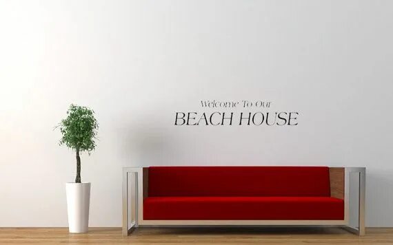 Пустой интерьер для вставки мебели Lovely Welcome to our Beach House Wall Quote Vinyl by KaysDecals, $19.95 House w