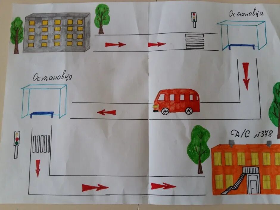 Путь от дома до школы схема нарисовать Схема маршрута от дома до школы образец 1 класс нарисовать фото и видео - avRuss