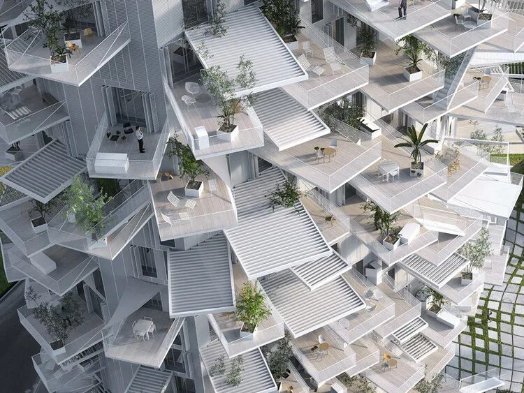 Пути современной архитектуры и дизайна Sou Fujimoto-Led Team Designs Tree-Inspired Housing Tower for Montpellier ArchDa