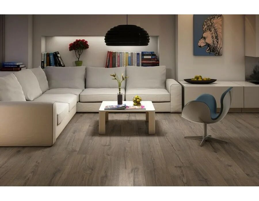 LVT клеевой виниловый пол 33 класса Quick Step Balance Glue Plus Дуб коттедж сер