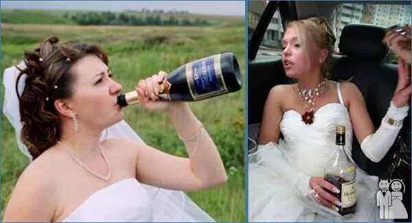 Пьяная свадьба фото Drink, Drank, Drunk : Wedding Unveils - Funny Wedding Photos