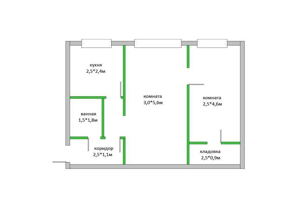 Пятиэтажка планировка 2 комнатной квартиры Купить 2-комнатную квартиру, 45 м² по адресу Курган, поселок Механический, 7А, 5