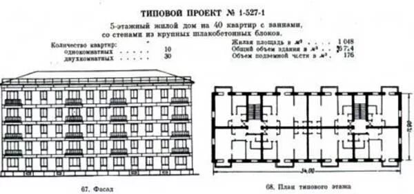 Пятиэтажный дом планировка Типовой жилой дом серии 1-527 планировки квартир, фото