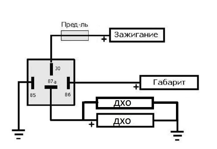 Пятиконтактное реле 12в для дхо схема подключения ДХО - Nissan Murano II, 3,5 л, 2011 года своими руками DRIVE2
