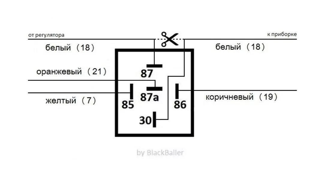 Пятиконтактное реле 12в схема подключения Доработка после установки дхо-30 - Lada Приора седан, 1,6 л, 2009 года электрони