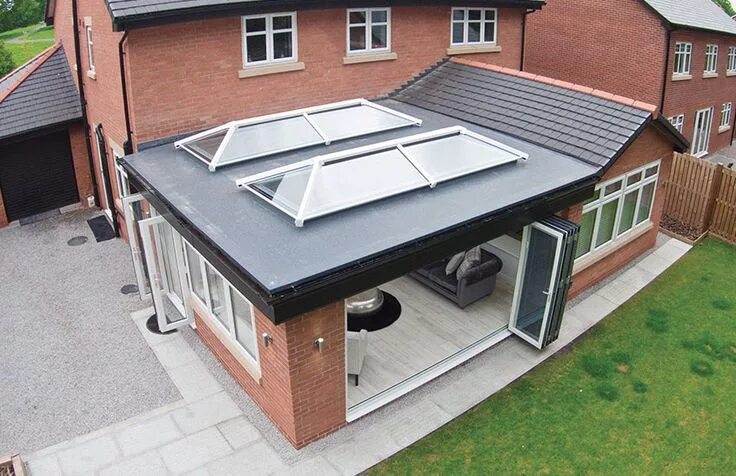 Пятискатная крыша фото Roof Lanterns in Sheffield & Yorkshire Global Windows House extension design, Fl