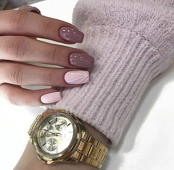 Пыльная роза маникюр на короткие модный маникюр 2019 Gel nails, Manicure, Acrylic nails