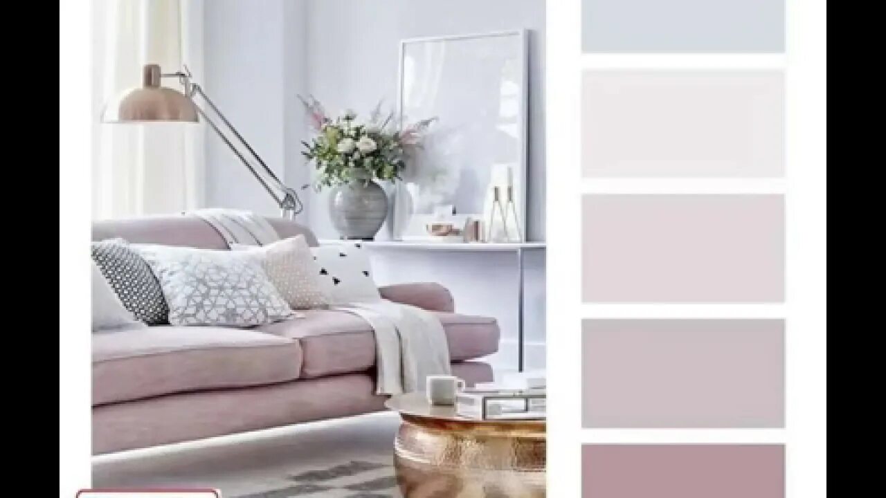 Пыльные цвета в интерьере IDEAS // combinación de colores para PINTAR y DECORAR una habitación - YouTube