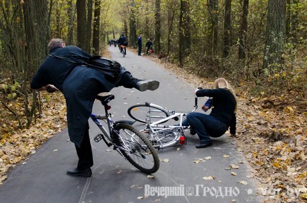 Пышки гродно тропа здоровья фото В Пышках испытали новую велодорожку - Вечерний Гродно