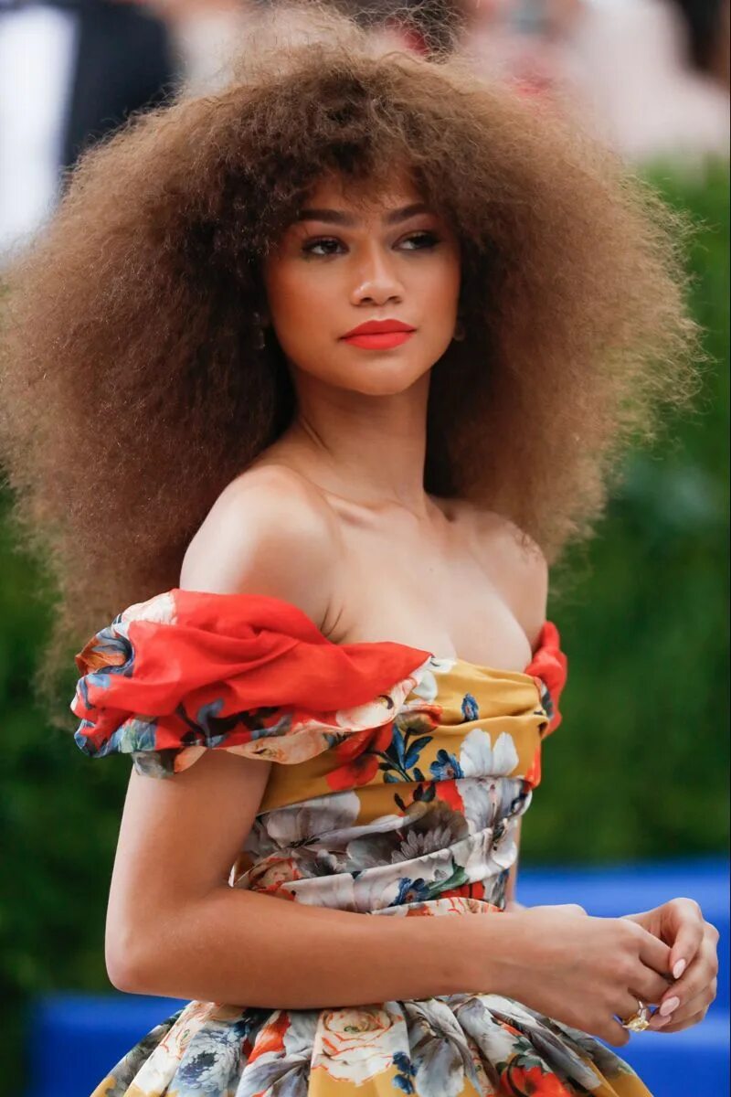 Пышная прическа Zendaya in 2022 Hair styles, Zendaya, Strapless dress