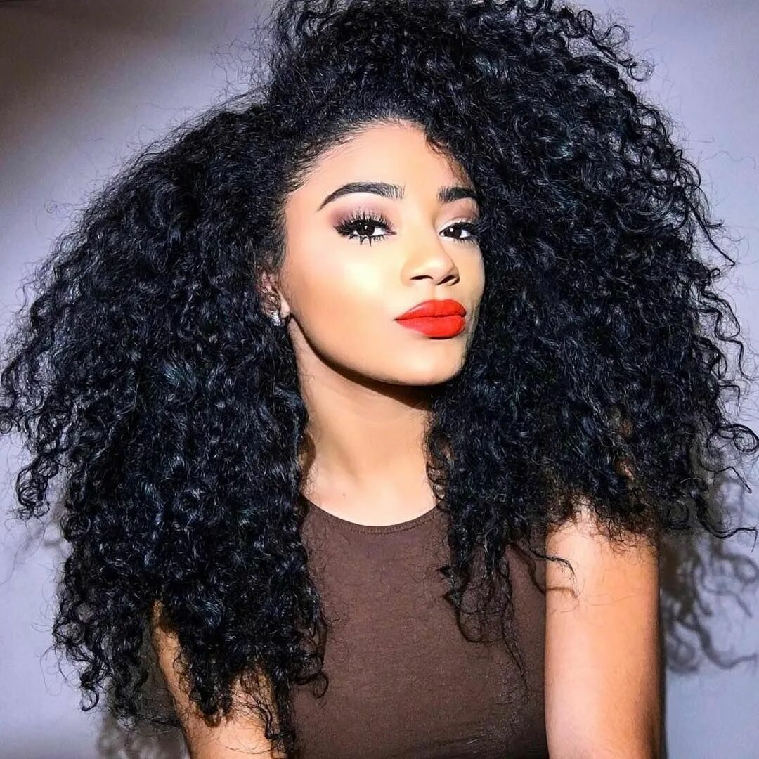 Пышная прическа MyHairCrush Natural hair styles, Curly human hair wig, Human hair wigs