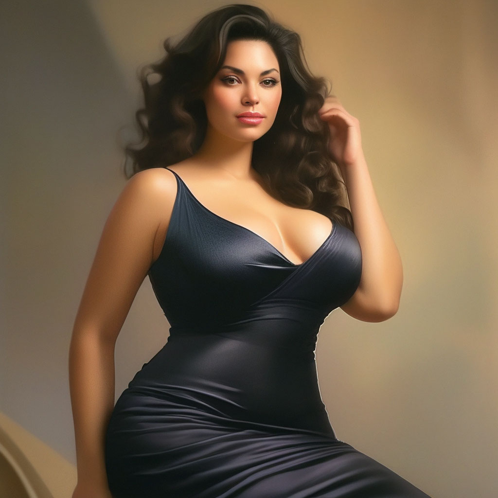 Пышные формы фото в домашних условиях "A gorgeous woman with a curvy full-." - image created in Shedevrum