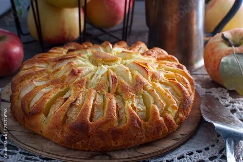 Пышные пироги рецепты с фото Cornish apple pie, traditional English pastries - Buy this stock photo and explo