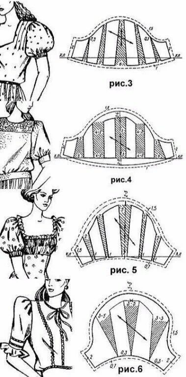 Пышные рукава фонарики выкройка Рукава-фонарики. Моделирование ✂ #шить #шитьемое #шитьлегко #шитьмодно... Интере