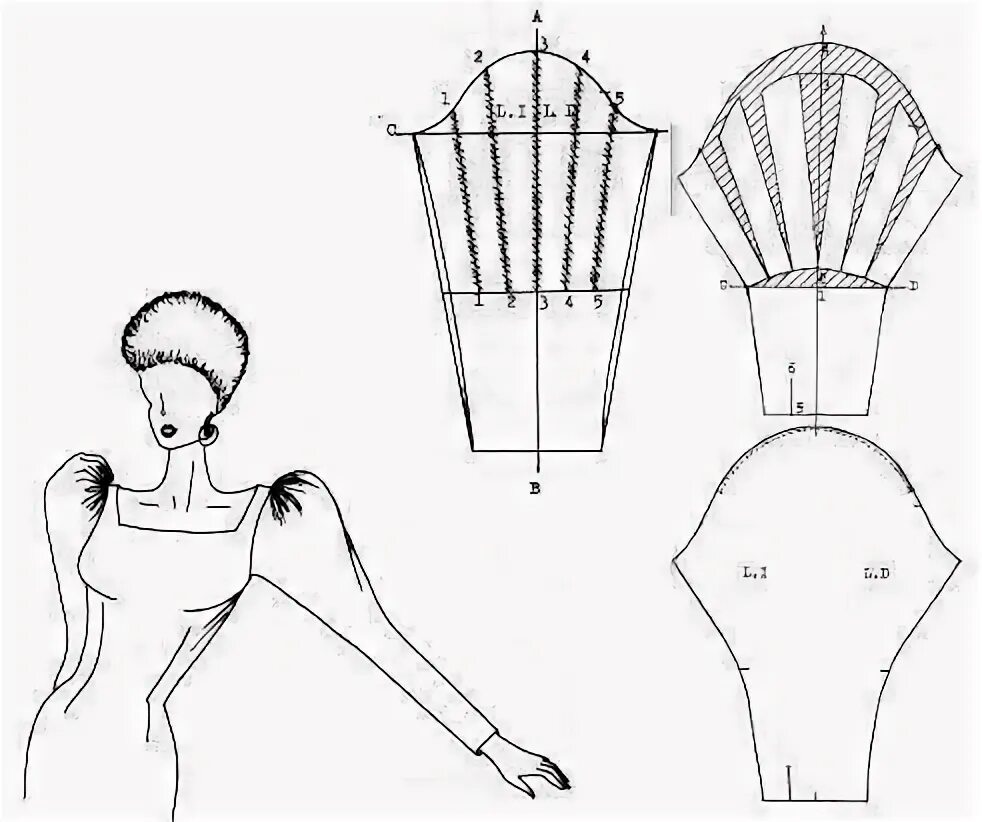 Пышный длинный рукав выкройка Онлайн-школа дизайна одежды Ольги Капустиной Выкройки, Шитье, Шитье для начинающ