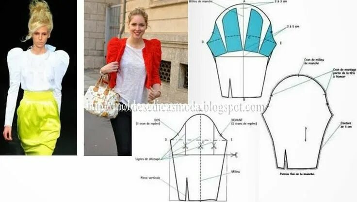 Пышный рукав выкройка бесплатно DETALHES DE MODELAÇÃO-3 Moldes Dicas Moda Fashion sewing pattern, Dress sewing p