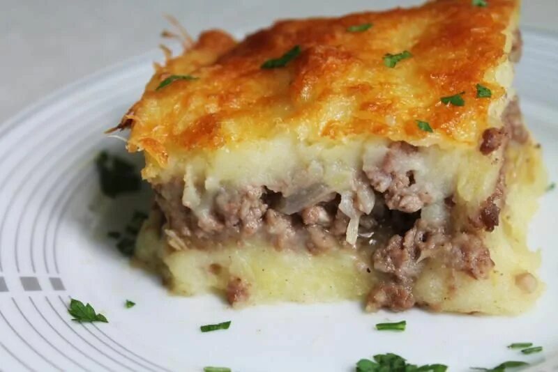 Пюре с фаршем с фото Pastel de carne (paso a paso Pastel de carne, Recetas de comida y Comida