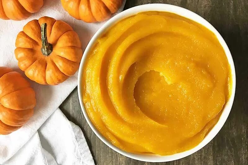 Пюре тыквы фото How to Make Homemade Pumpkin Puree Foodal Pumpkin puree, Homemade pumpkin puree,