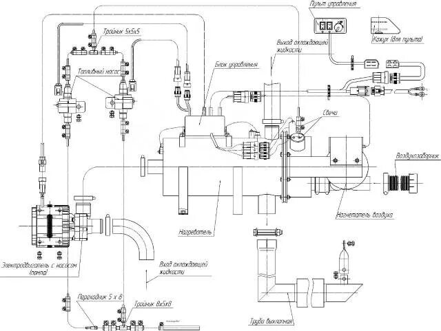 Пжд 14тс 10 схема подключения шлангов Купить Автоматизированный подогреватель жидкостный АПЖ-30Д-24-GP-ABT в Хабаровск