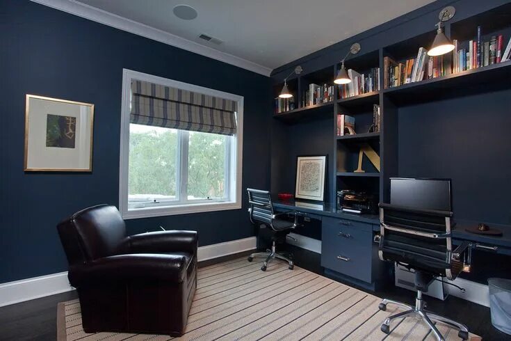 Рабочая комната фото Hale Navy Color Palette - Google Search Blue home offices, Home office colors, C