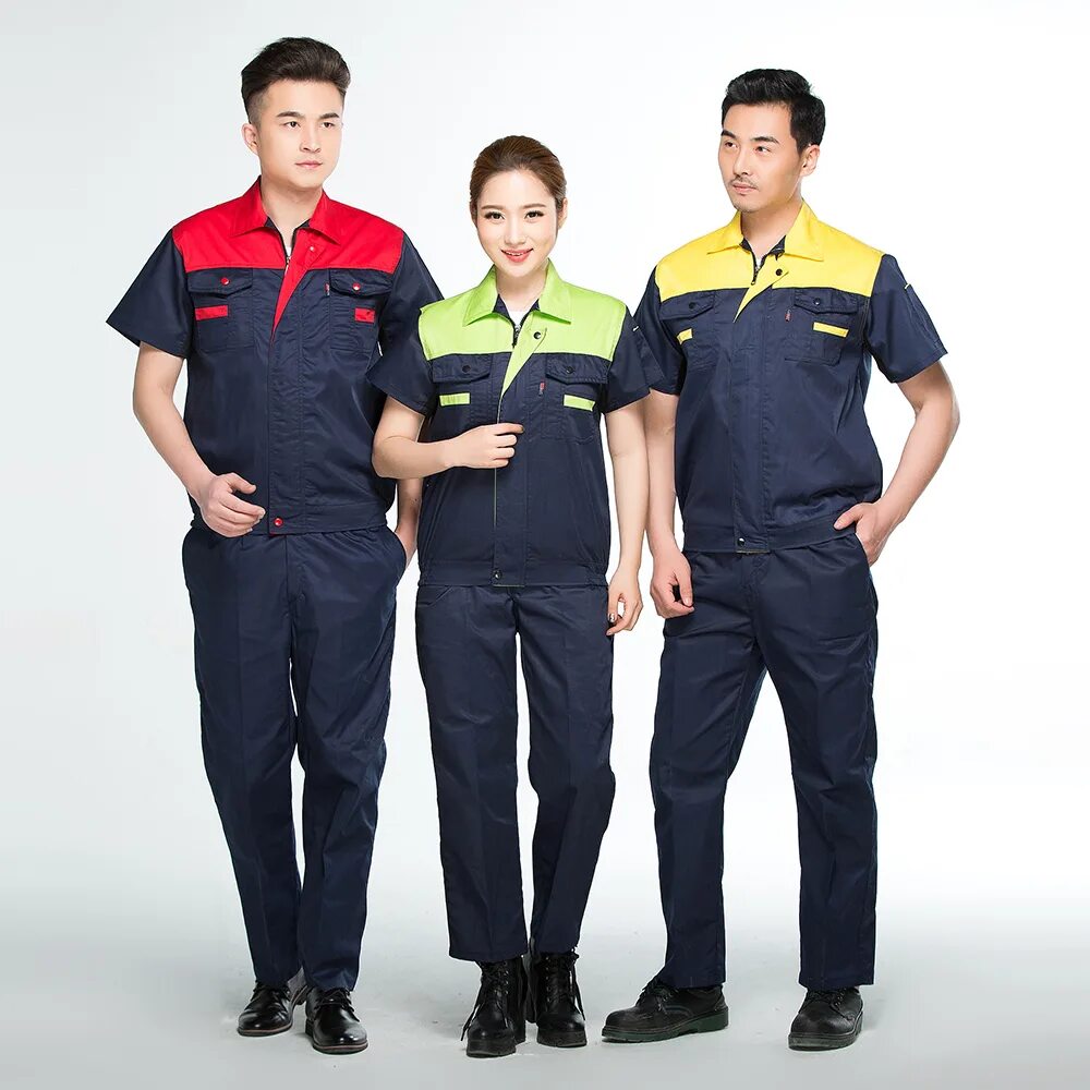 Рабочая одежда фото 8 Colors High Quality S-4XL Unisex Engineering Uniforms Work Clothing Summer Sho