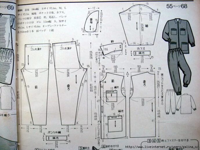 Рабочая одежда выкройка Российский Сервис Онлайн-Дневников Japanese books, Japanese sewing, Sewing men