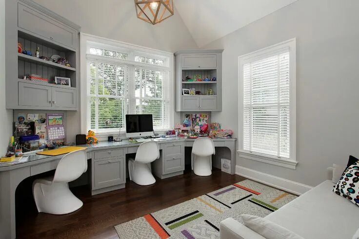 Рабочая зона у окна дизайн фото 25+ Kids Study Room Designs, Decorating Ideas Study room design, Built in desk, 