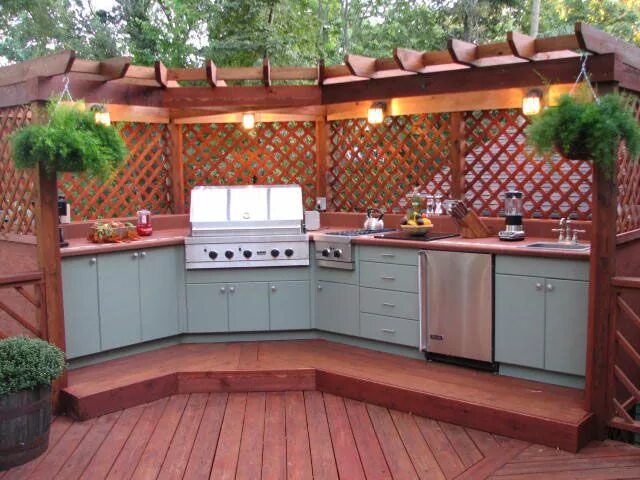 Рабочая зона в беседке своими руками Outdoor Kitchens should be mandatory in warm states. Cucine da esterno, Decorazi