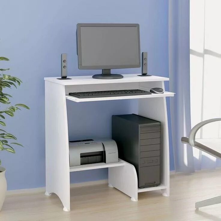 Рабочие компьютерные столы фото 20+ Best Modern Computer Desk Designs In White Color Рабочие столы, Мебель из фа