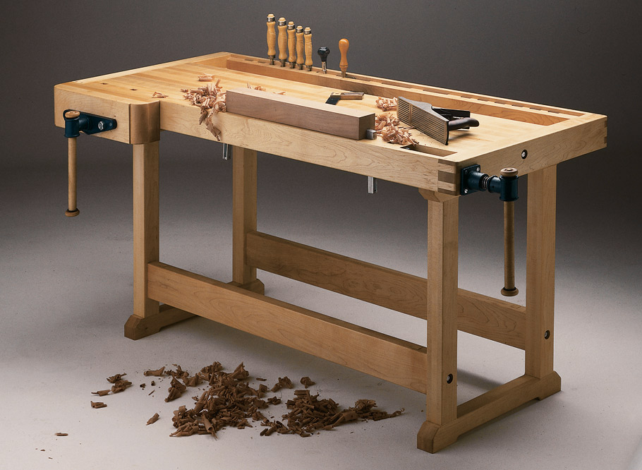 Рабочий самоделки Maple Workbench Woodworking Project Woodsmith Plans Woodworking bench, Woodworki