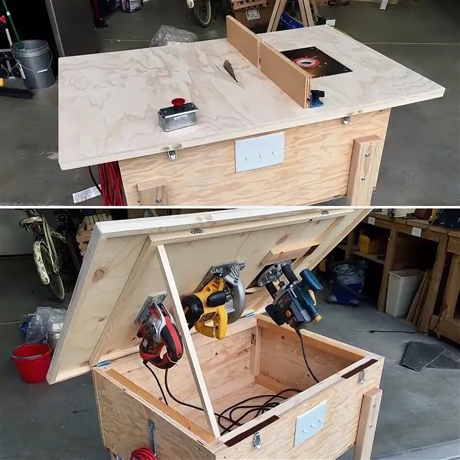 Рабочий самоделки Creative Circular Saw Storage Ideas for Your Workshop